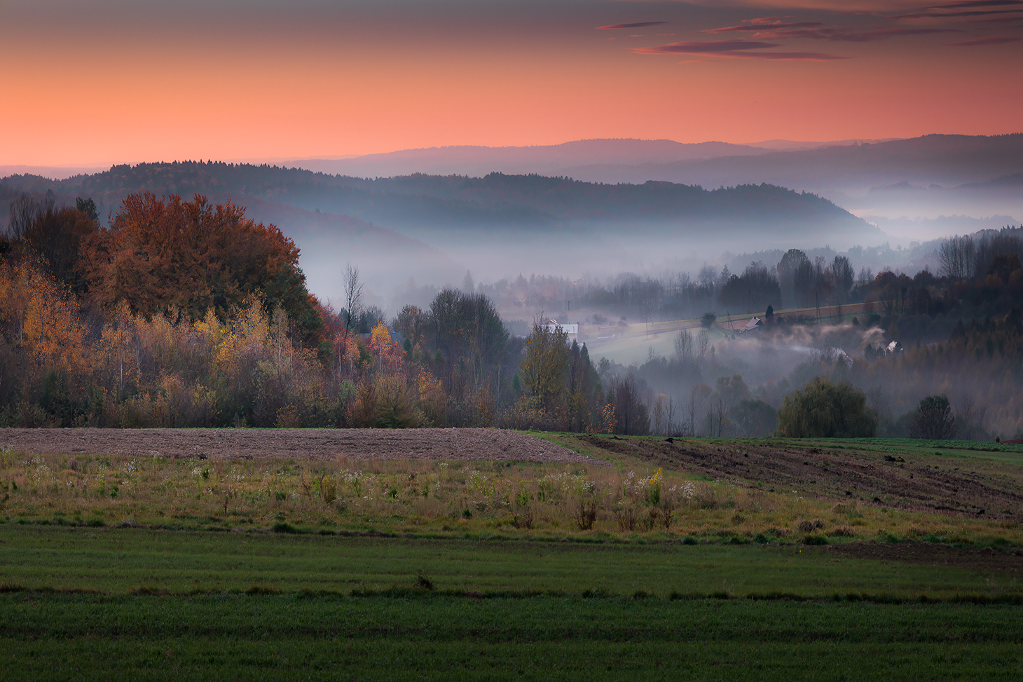 Spokojny poranek na Pogórzu Dynowskim