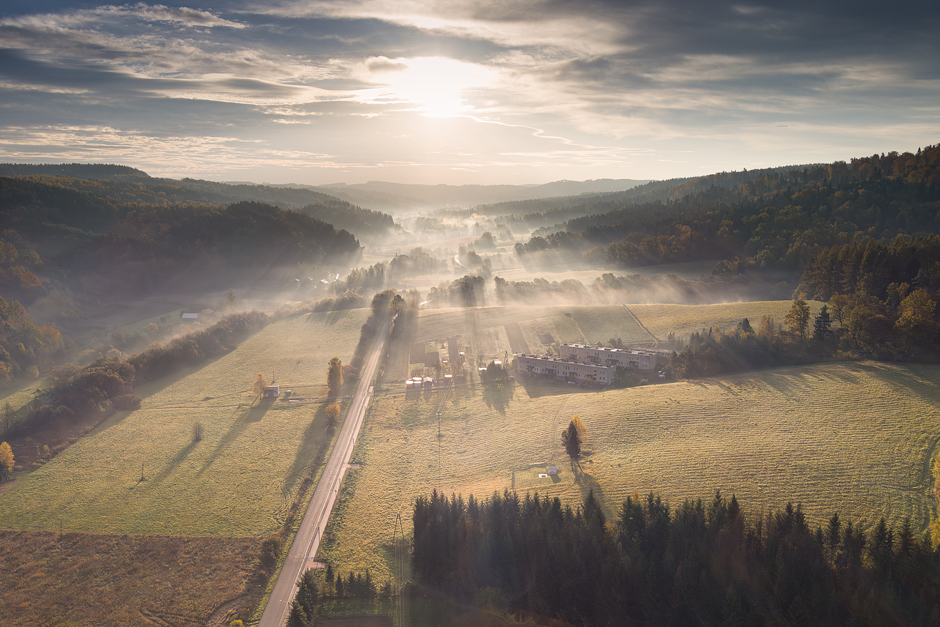 Mgły w okolicach Siedlisk k. Dynowa