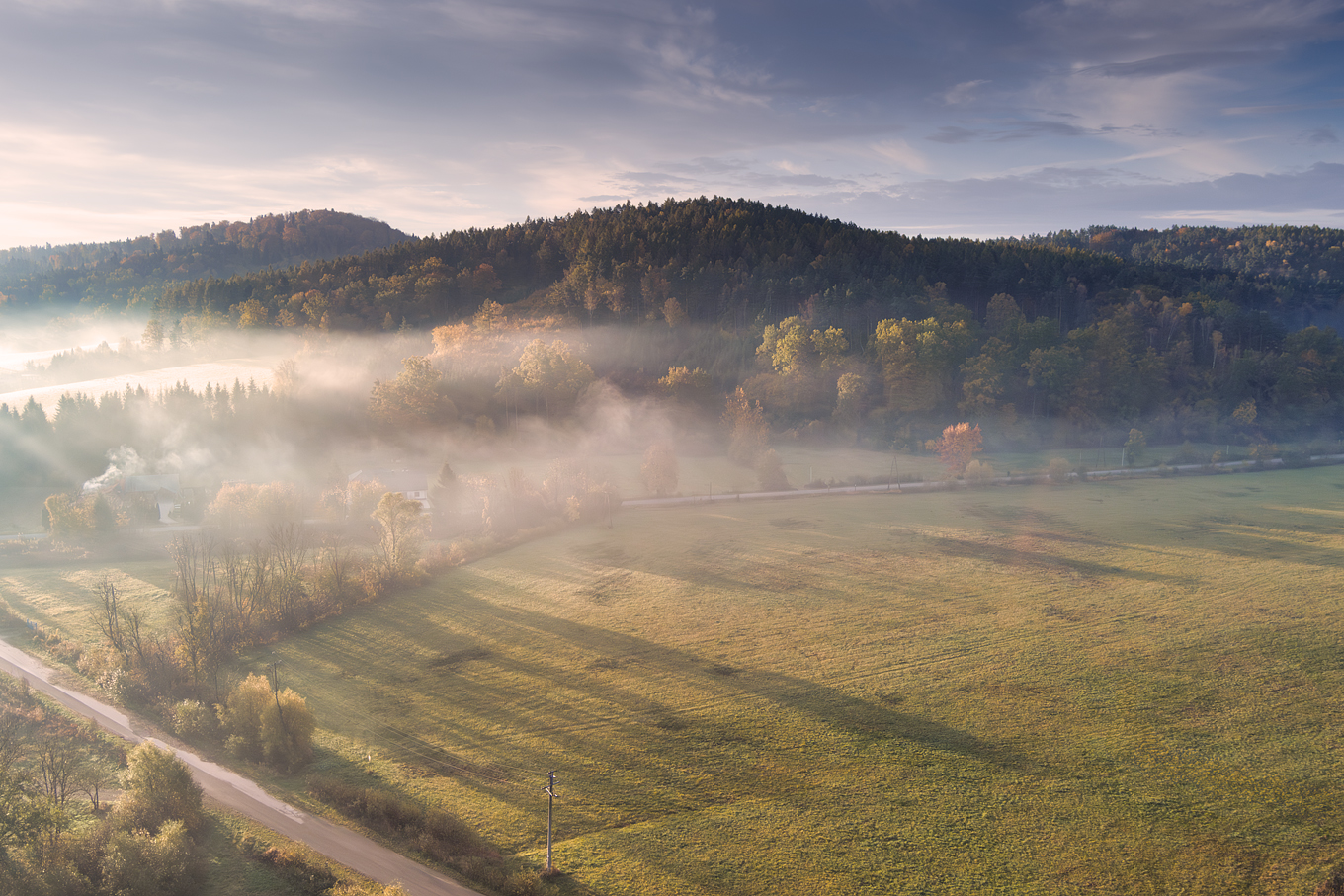 Mgły w okolicach Siedlisk k. Dynowa