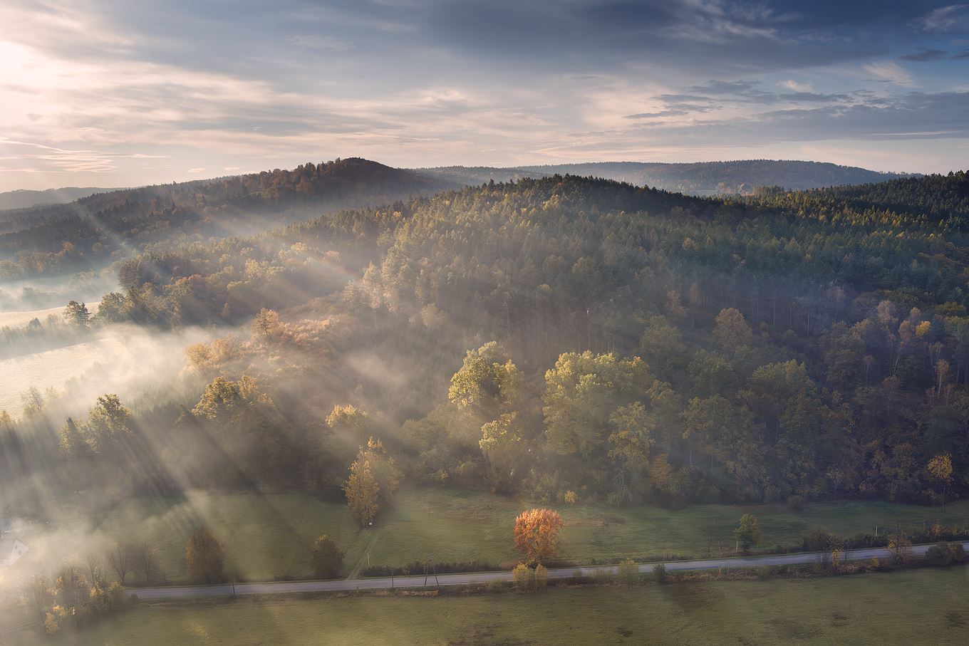 Mgły w okolicach Siedlisk k. Dynowa