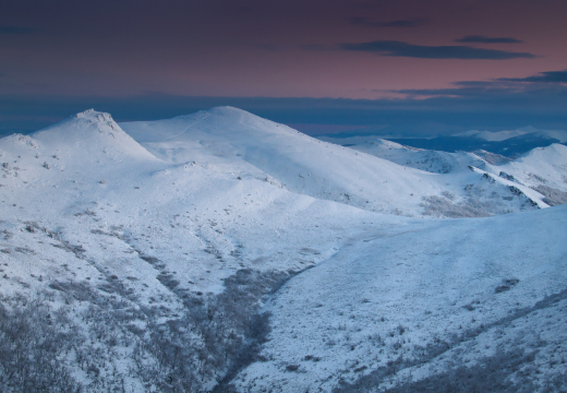 Bieszczady zachodnie, oraz wschodnie na dalszym planie